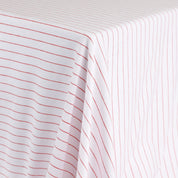 Cotton Diagonal Stripe Jersey - White/Red