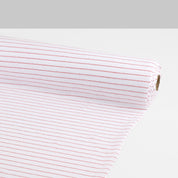 Cotton Diagonal Stripe Jersey - White/Red