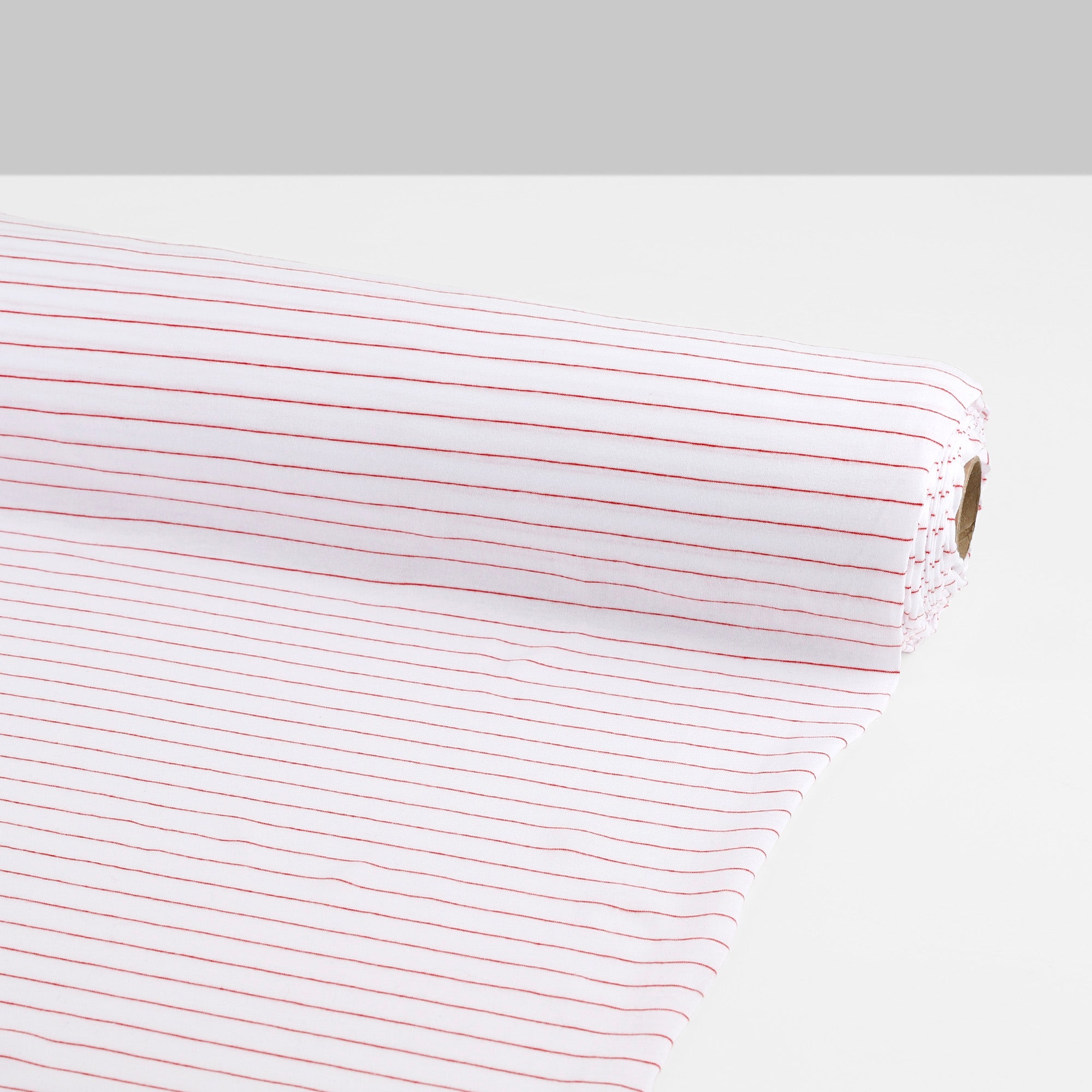 Cotton Diagonal Stripe Jersey - White/Red