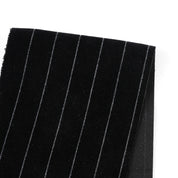 Pinstripe Velveteen - Ebony
