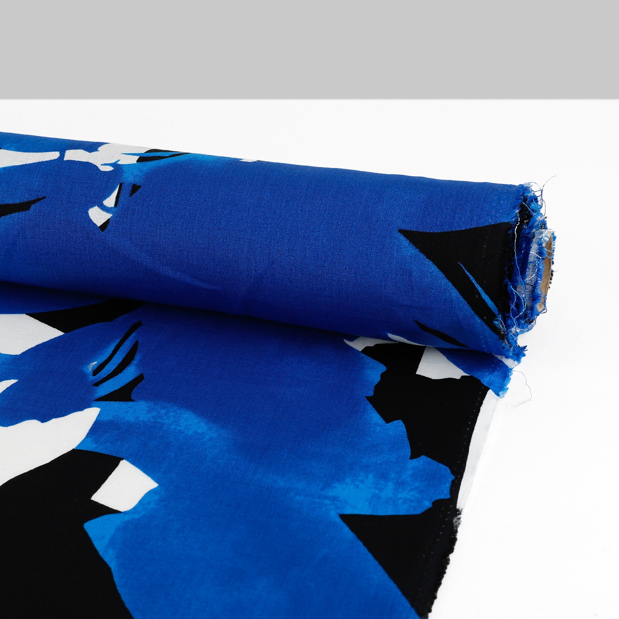 Abstract Shapes Linen - Blue Mix
