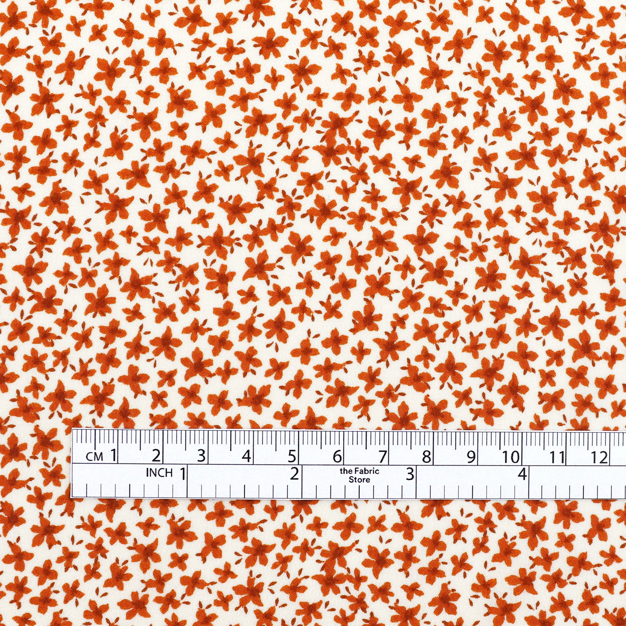 Mini Flowers Crepe De Chine - Ginger