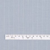 Poly Blend Pinstripe Suiting - Sky Blue
