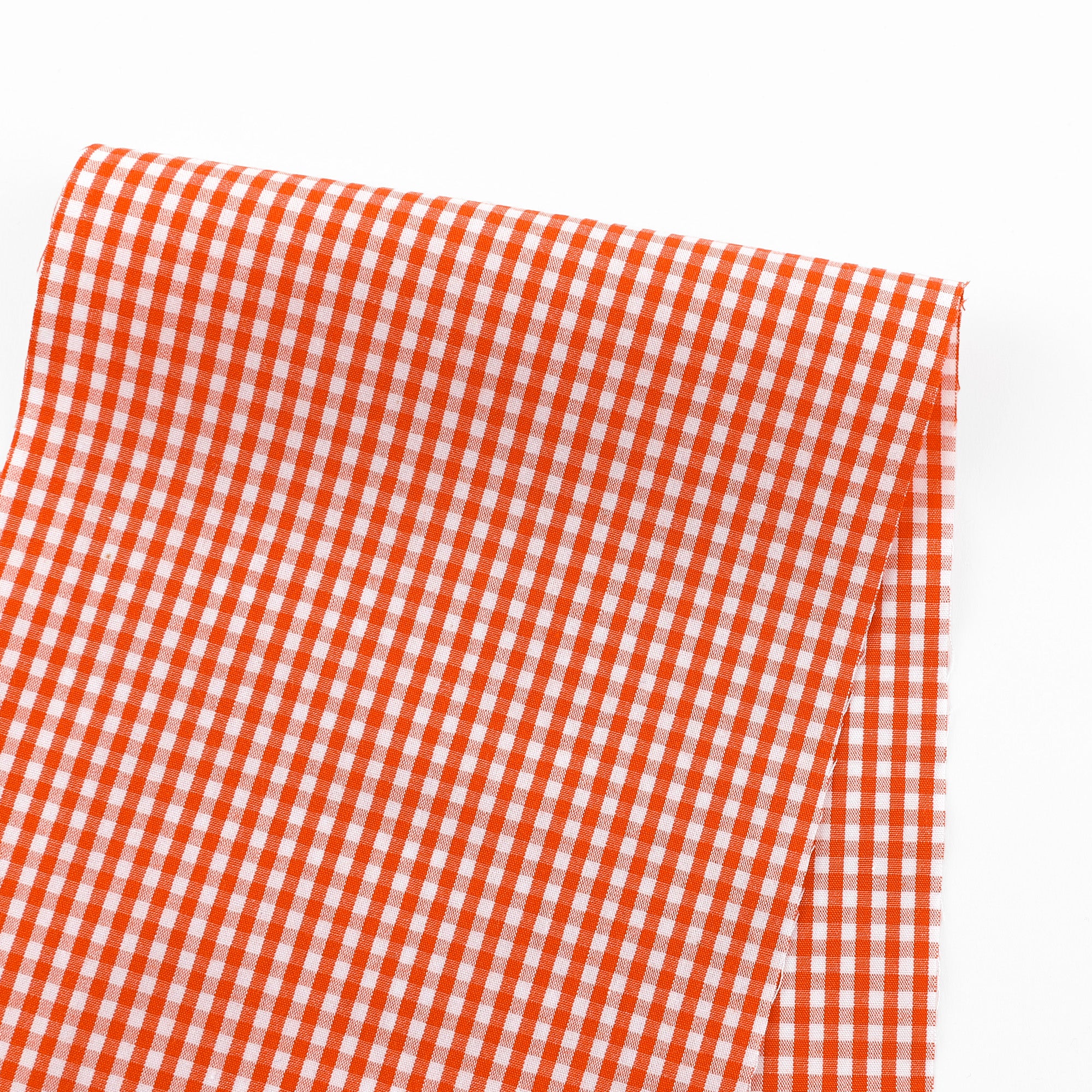 Mini Gingham Cotton - Tangerine