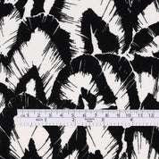Abstract Print Viscose Crepe De Chine - Black