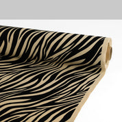 Animal Print Double Crepe - Buff