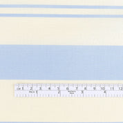 Awning Stripe Silk / Poly Shantung -  Blue / Cream