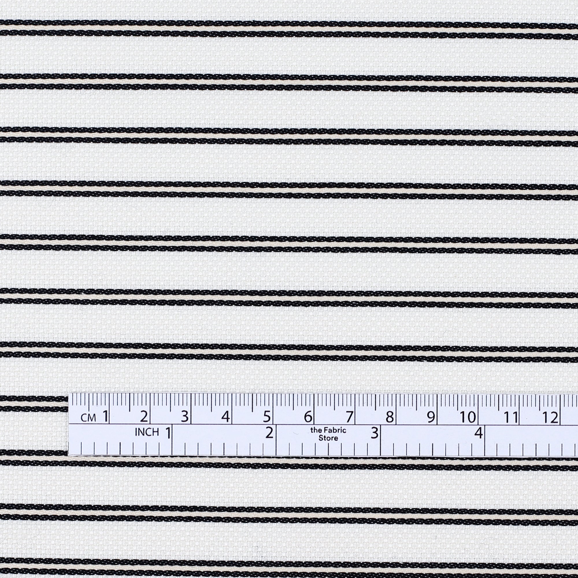 Basketweave Weft Stripe Cotton - Cream