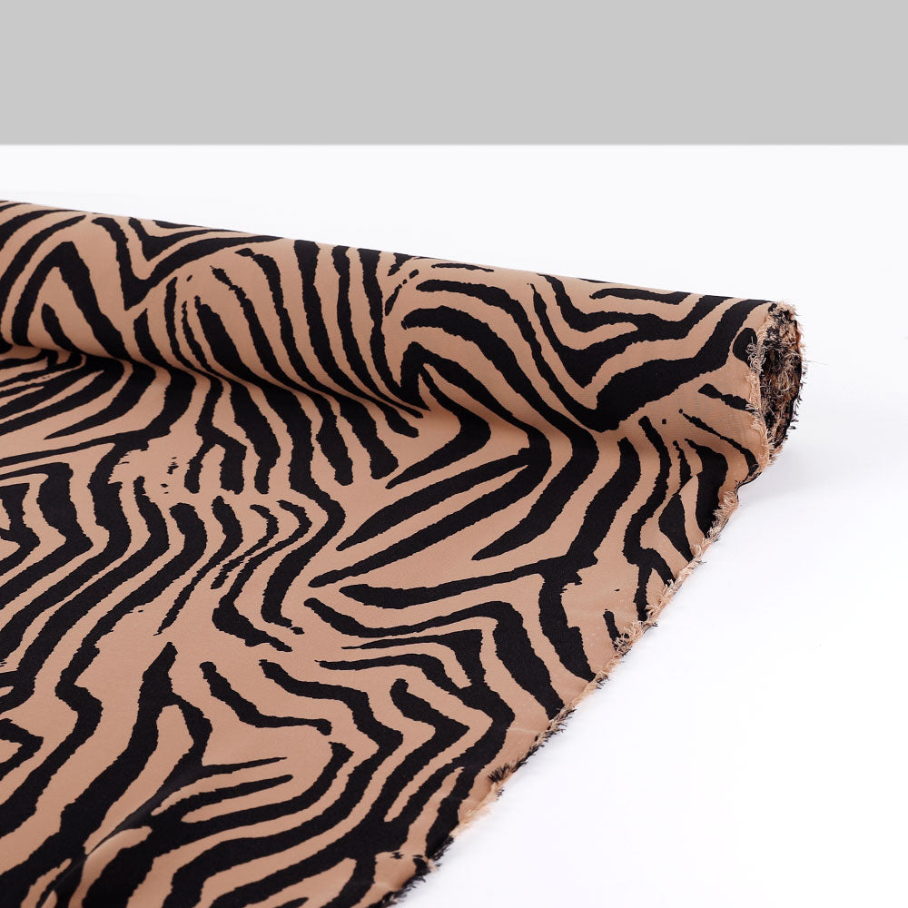 Tiger Sateen Georgette - Cappuccino