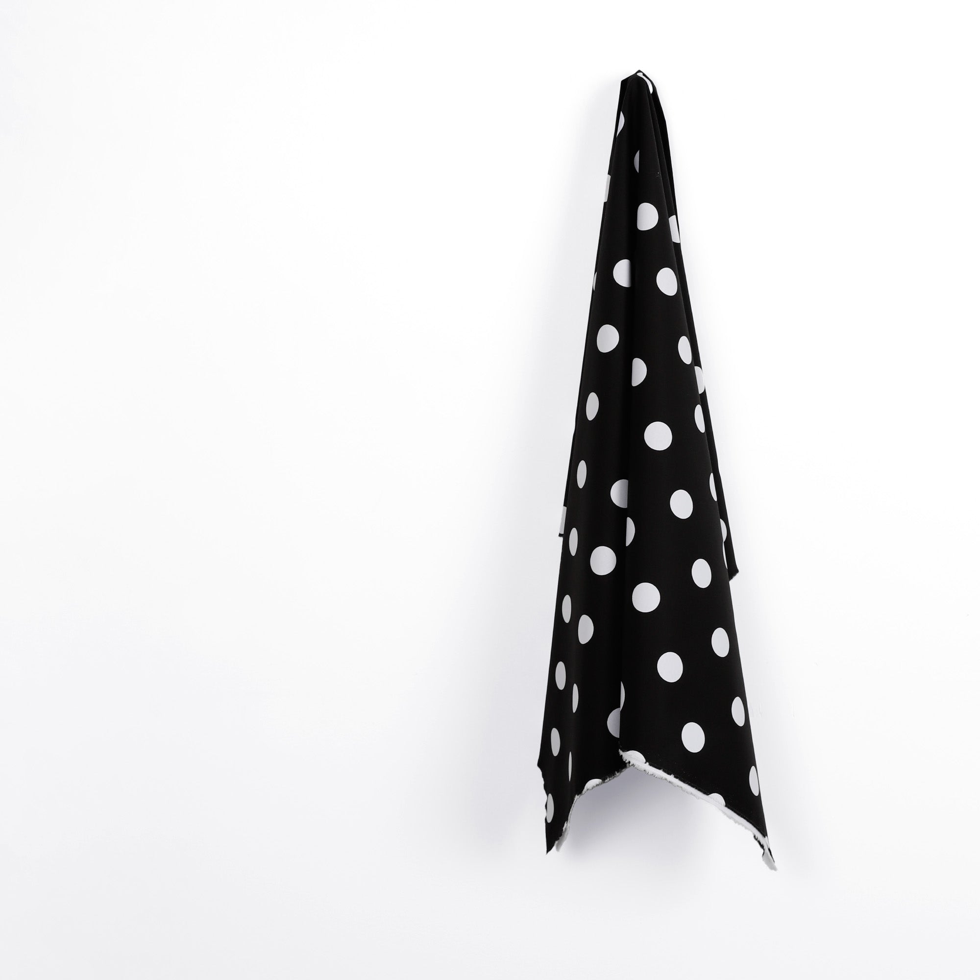 Big Spot Stretch Cotton Poplin - Black