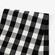 Stretch Cotton Seersucker Gingham - Black
