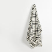 Shimmer Check Tweed - Black / White
