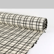 Shimmer Check Tweed - Black / White