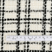 Shimmer Check Tweed - Black / White