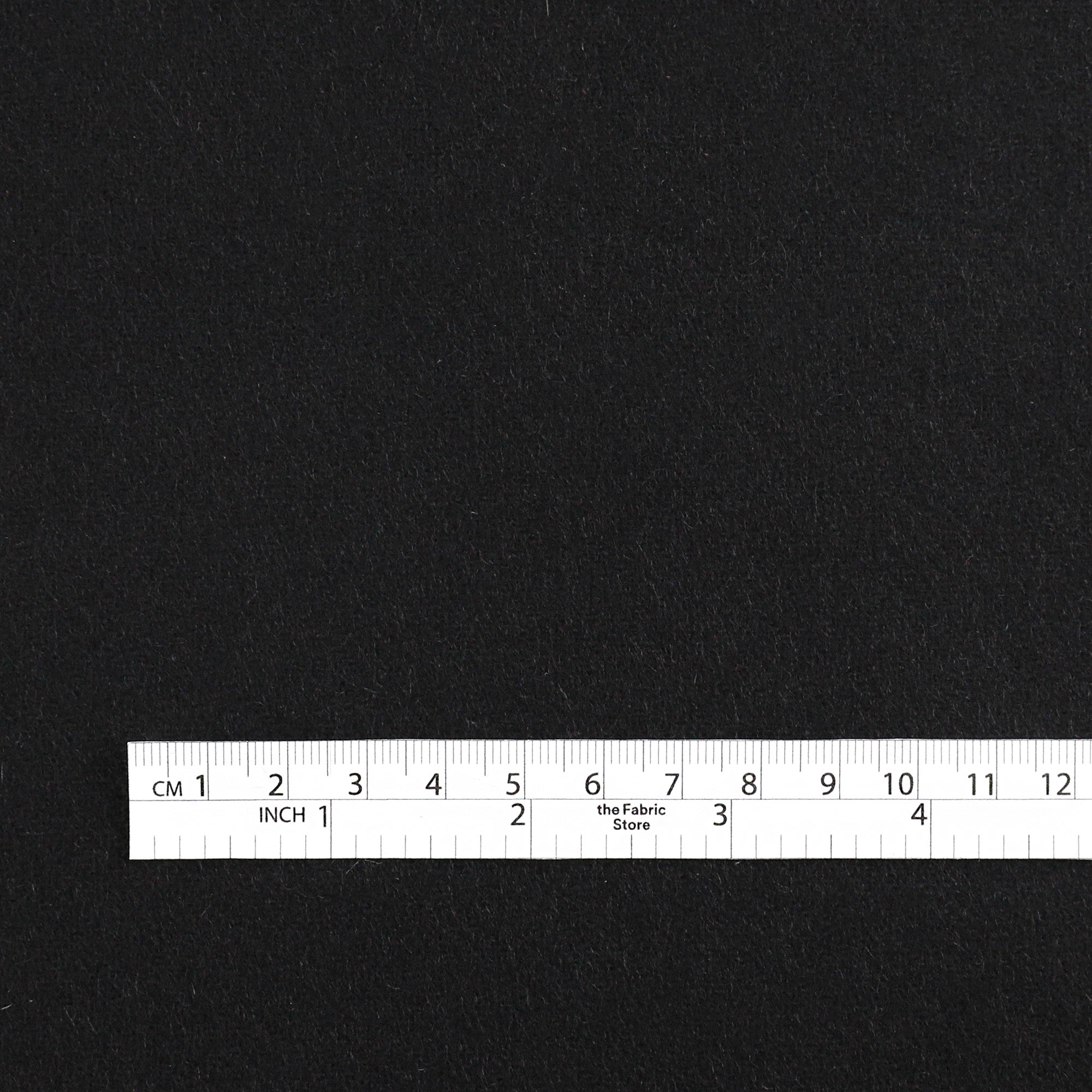 Virgin Wool / Poly Melton Coating - Black
