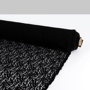 Flourishing Fronds Cotton / Nylon Lace - Black