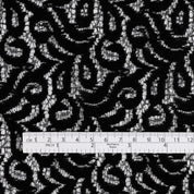 Flourishing Fronds Cotton / Nylon Lace - Black
