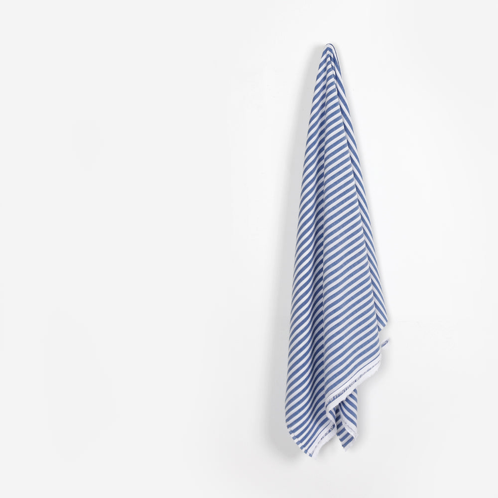 Summer Stripe Cotton / Rayon - Denim