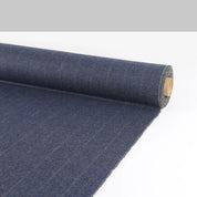 Pinstripe Herringbone Wool Blend Suiting - Marine Mix
