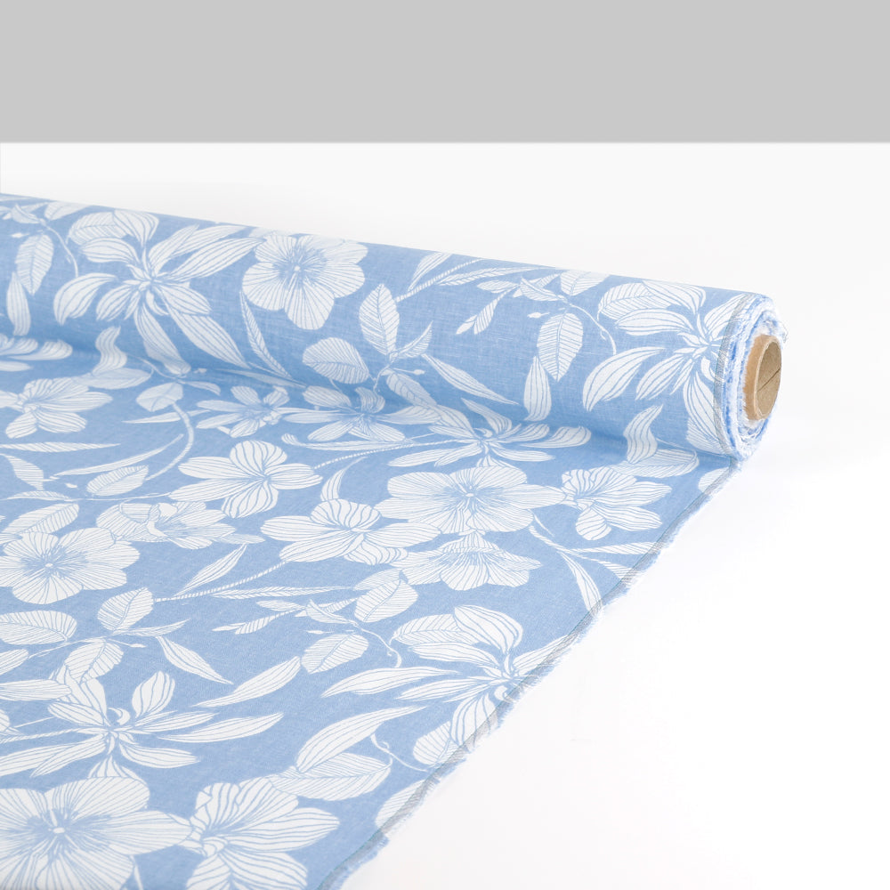 Morning Glory Midweight Linen / Viscose - Blue