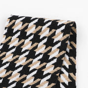 Bold Houndstooth Cotton / Wool Blend Tweed - Grouse