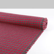 Bold Houndstooth Wool Coating - Lipstick