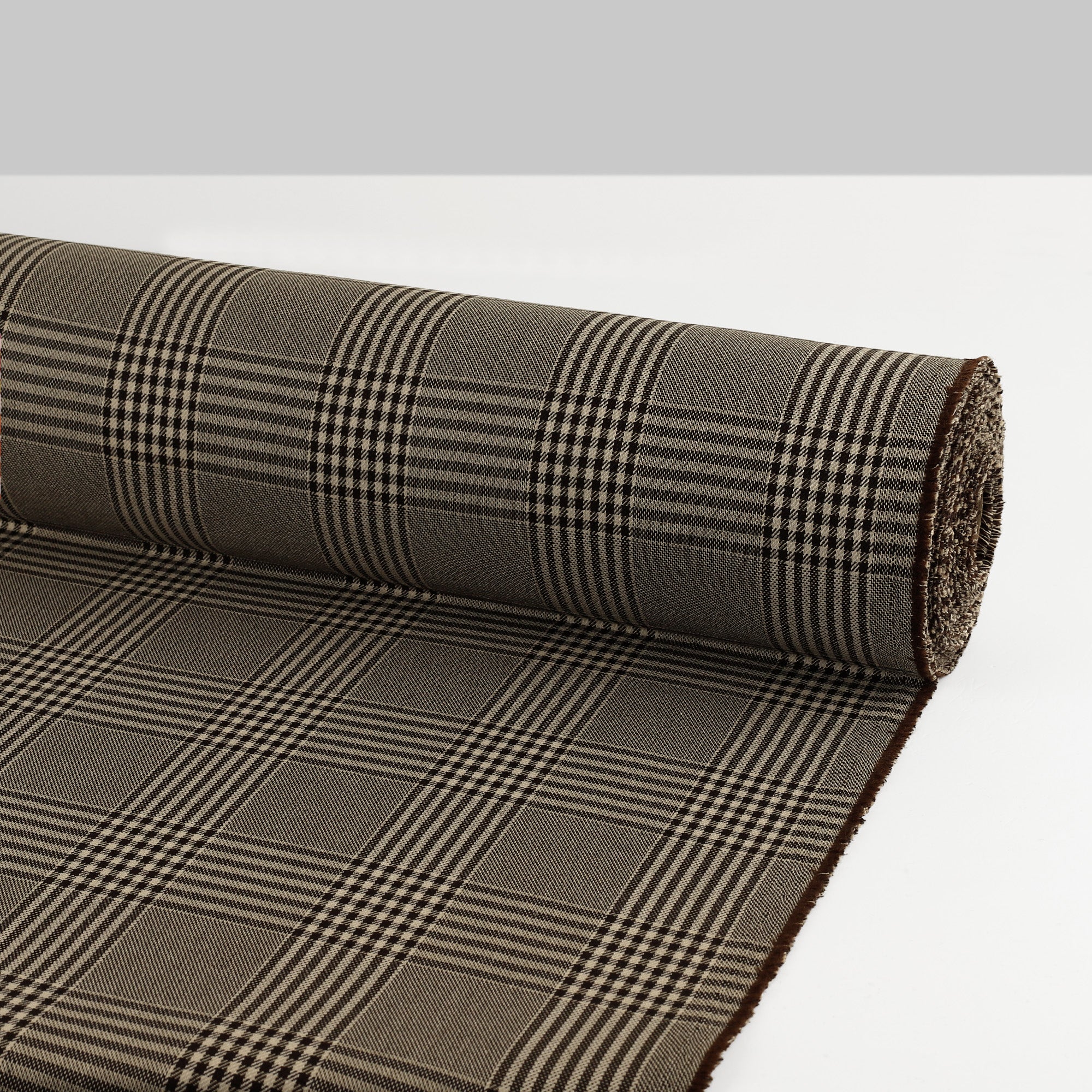 Double Faced Wool Blend Check - Portobello