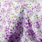 Fairy Foxglove Appliqué Satin - Lilac