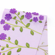 Fairy Foxglove Appliqué Satin - Lilac