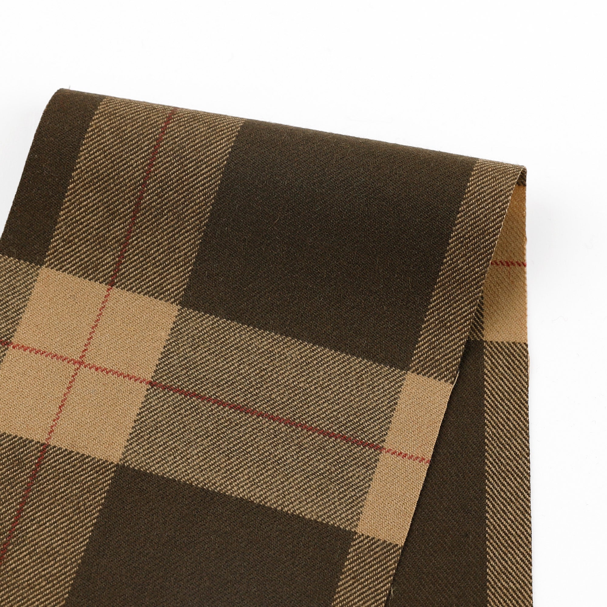  Poly Check Twill Suiting - Brown