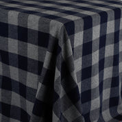 Buffalo Check Brushed Cotton Twill - Navy/Grey