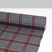Plaid Brushed Cotton Twill - Festive Grey