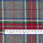 Plaid Brushed Cotton Twill - Festive Grey