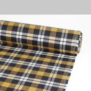 Plaid Brushed Twill - Grey Mustard