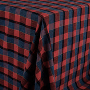 Shadow Check Brushed Cotton Twill - Red