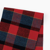 Shadow Check Brushed Cotton Twill - Red