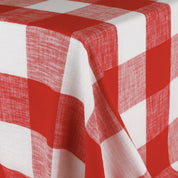 Brushed Buffalo Check Cotton - Red/White