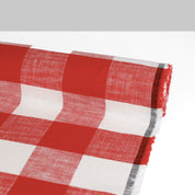 Brushed Buffalo Check Cotton - Red/White