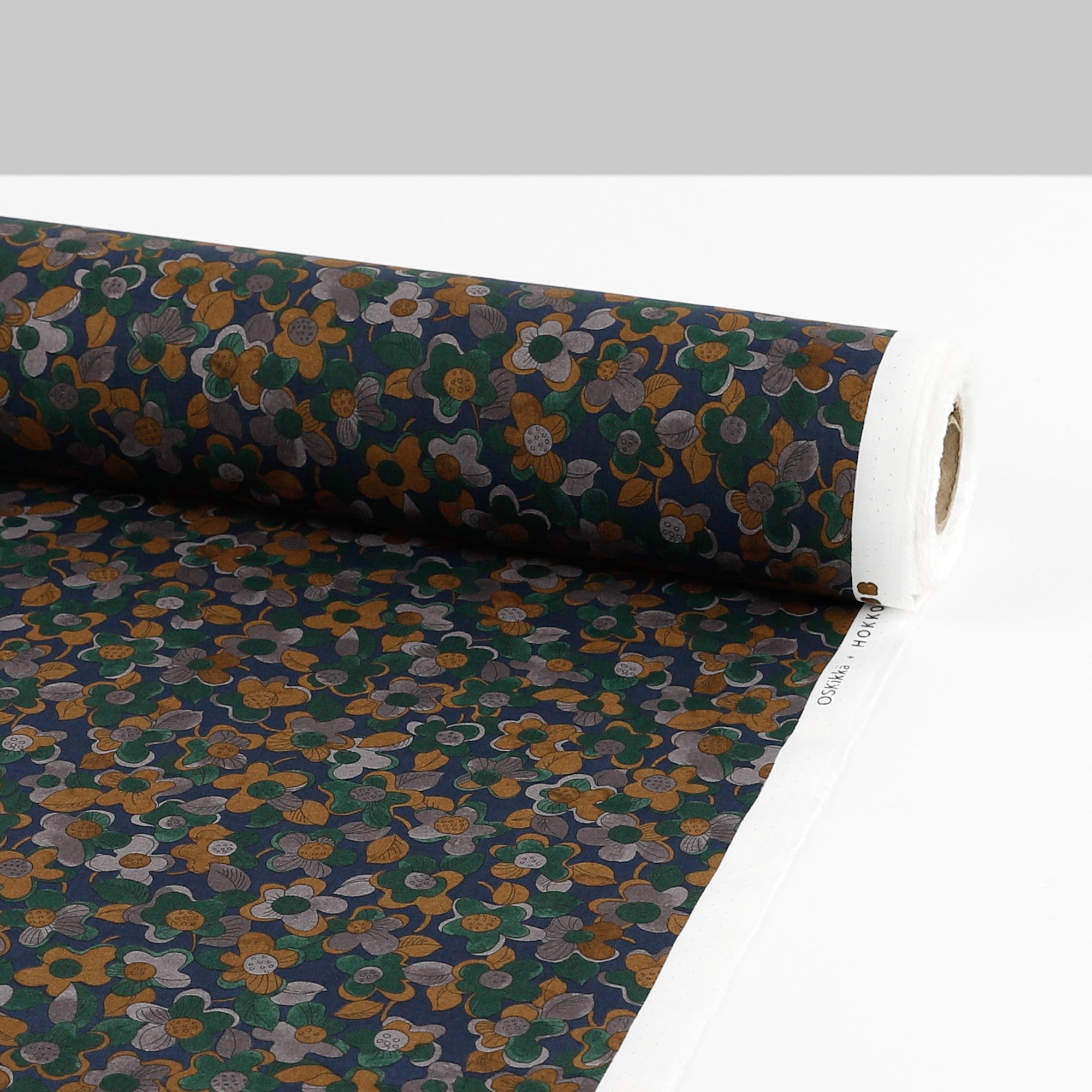 Hellebore Cotton Shirting - Green Mix