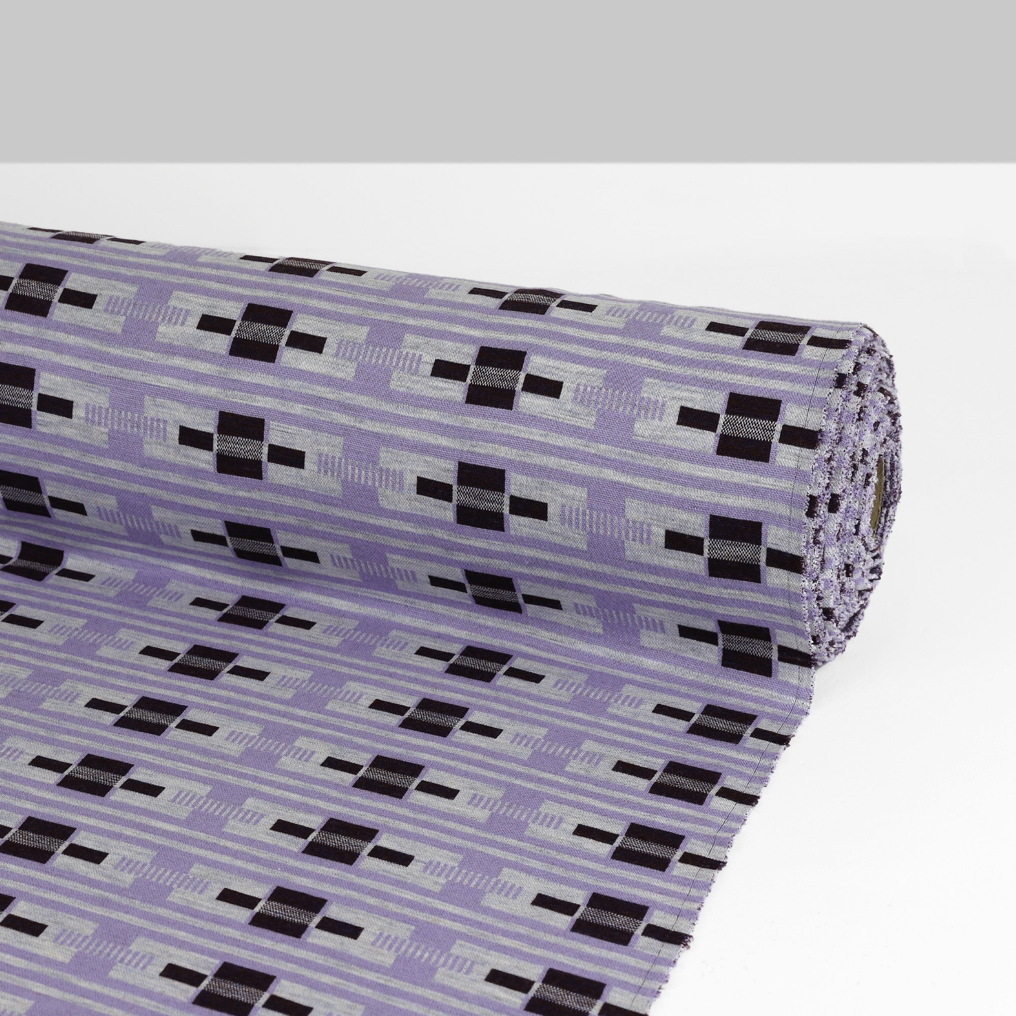 Check Tile Merino Jacquard - Purple