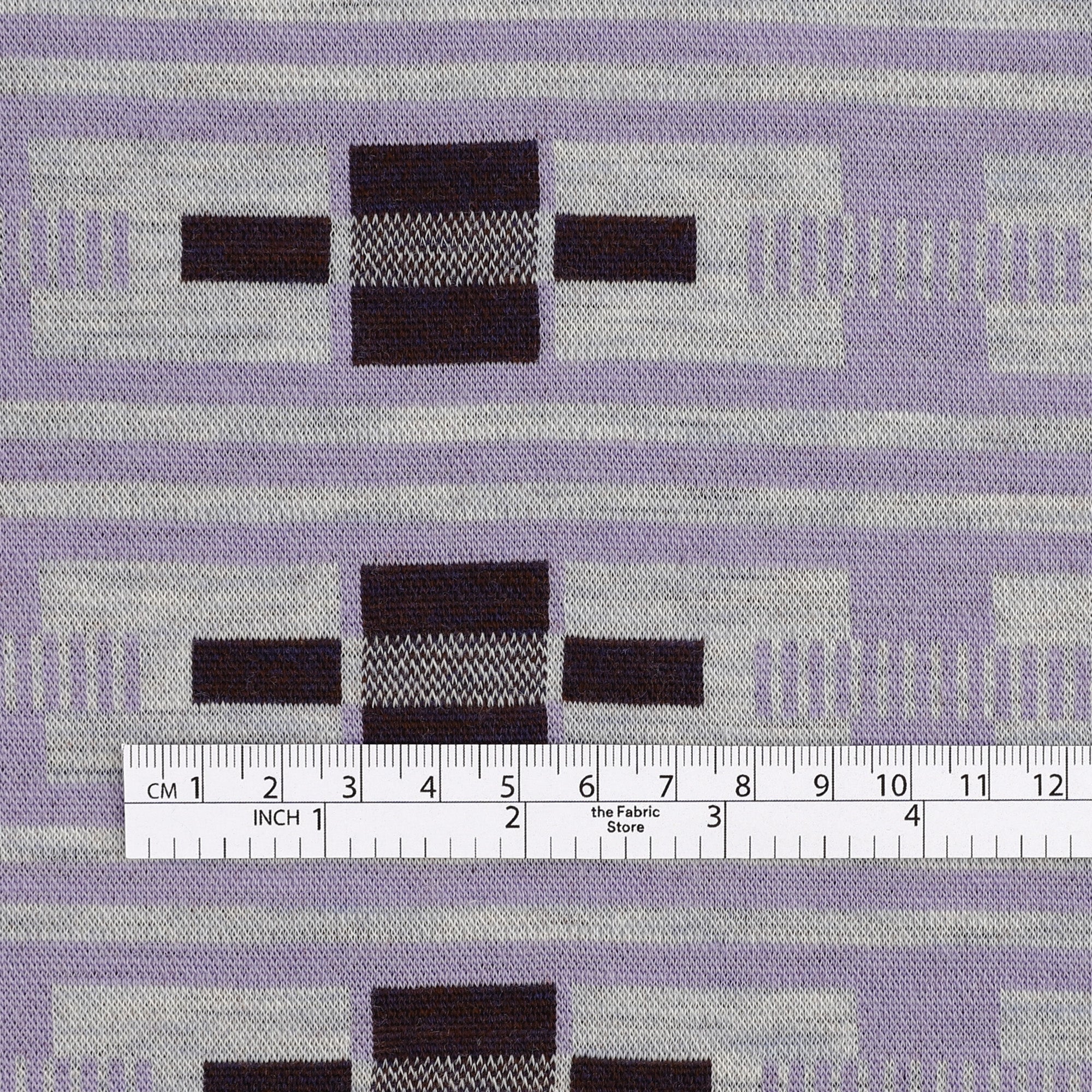 Check Tile Merino Jacquard - Purple
