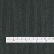 Thread Stripe Wool Suiting - Black / Teal
