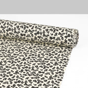 Fifties Flower Poplin - Cream/Black