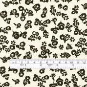 Fifties Flower Poplin - Cream/Black