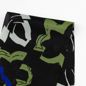 Monstera Lightweight Silk / Cotton Sateen - Black