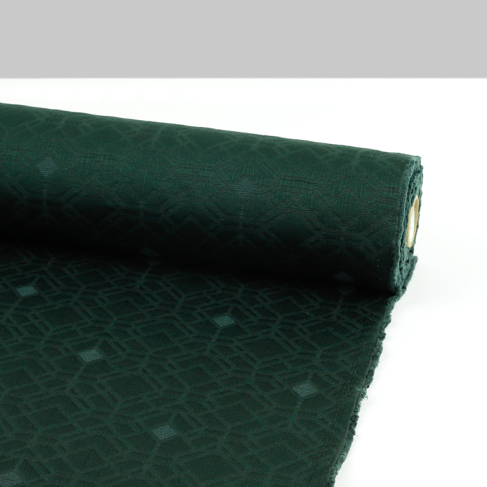 Diamond Tile Cotton / Poly Jacquard - Hunter