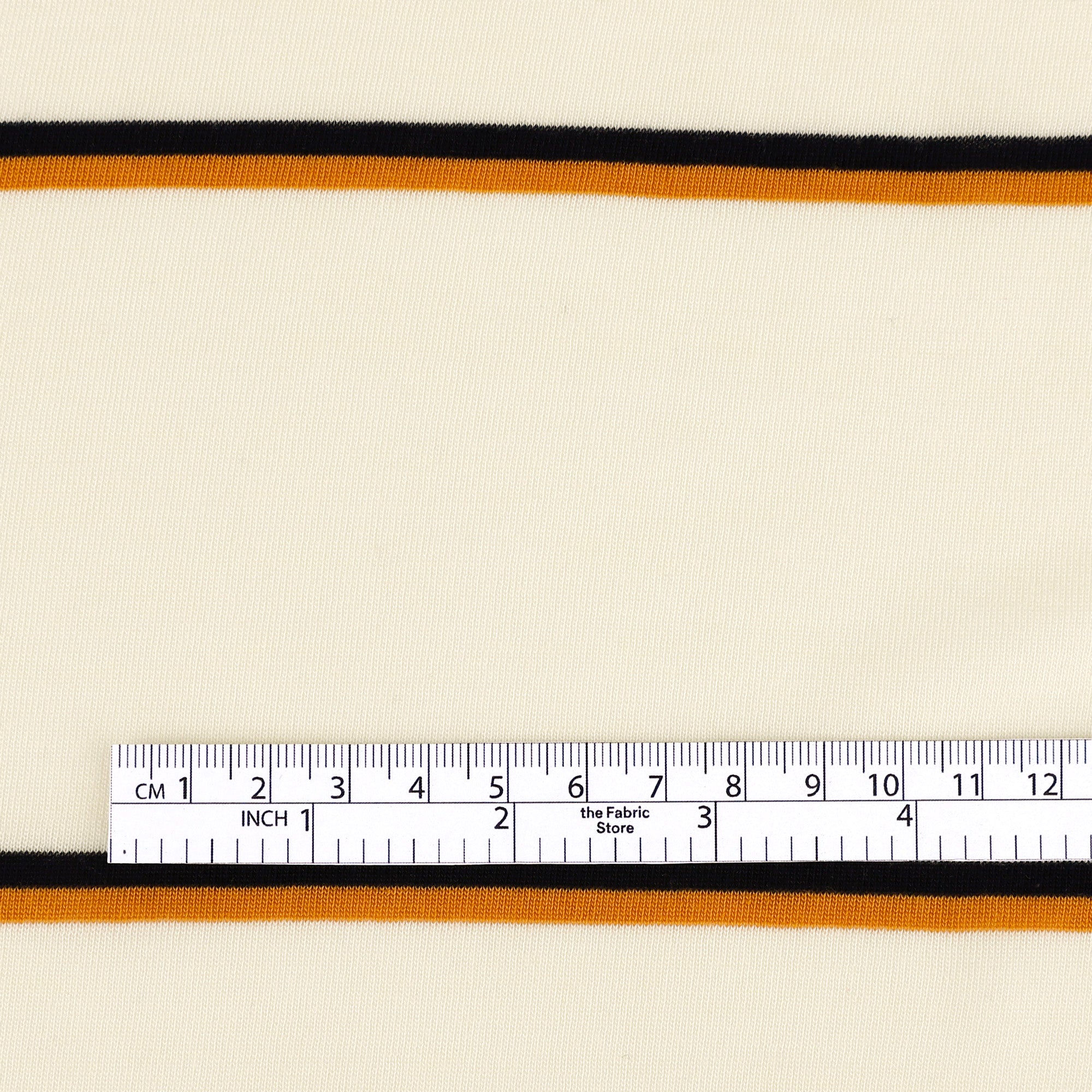 Double Stripe Tencel Jersey - Cream Mix