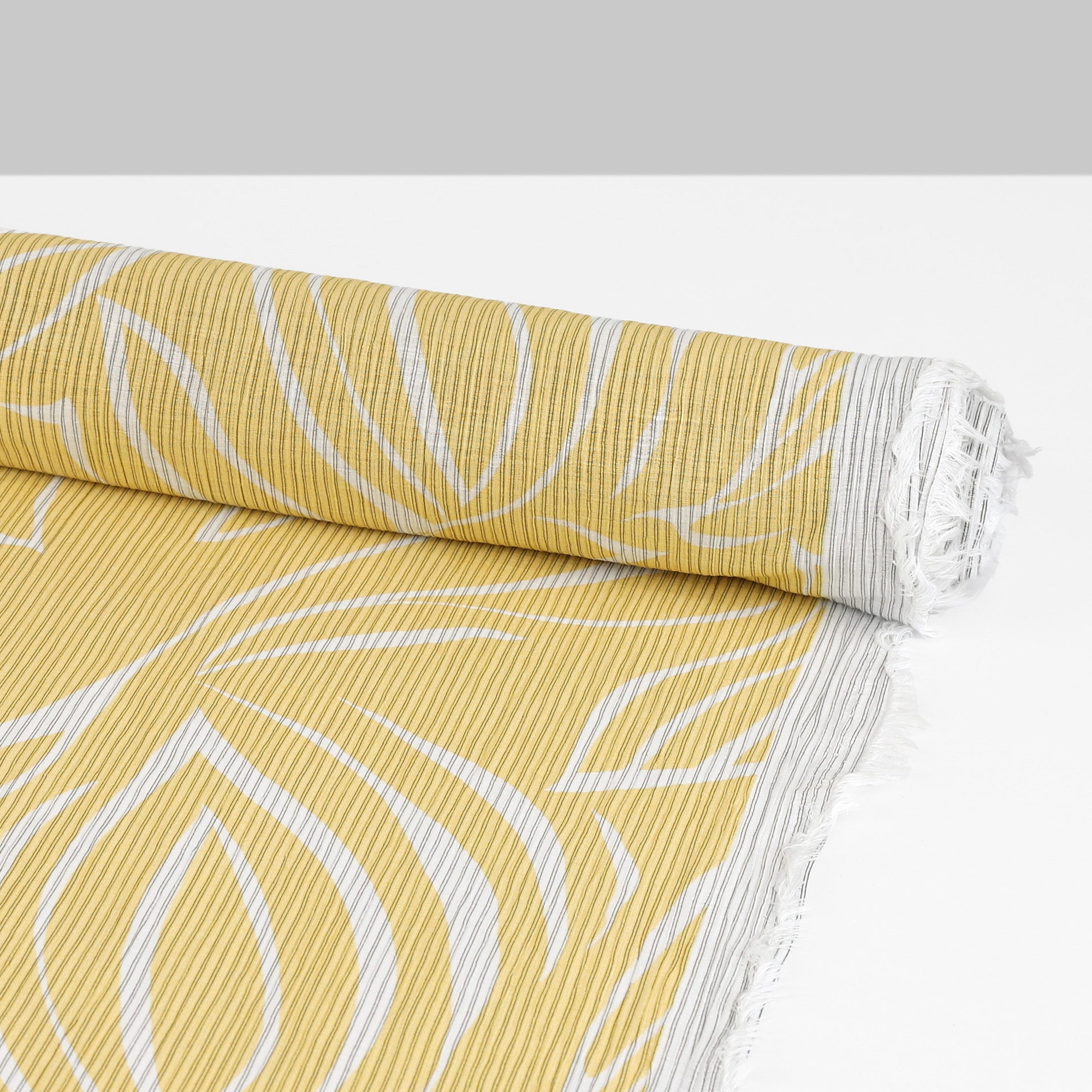 Twin Stripe Soft Floral Cotton/Poly - Lemon Drop
