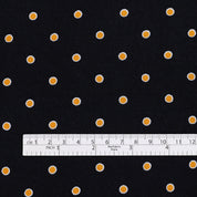 Yellow Spot Viscose Crepe - Midnight