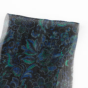 Tropical Flower Silk Yoryu - Black